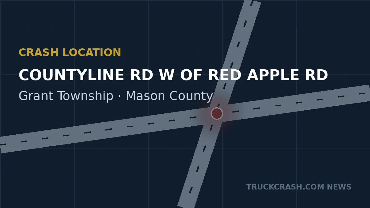 Crash location map — Countyline Road west of Red Apple Road, Grant Township