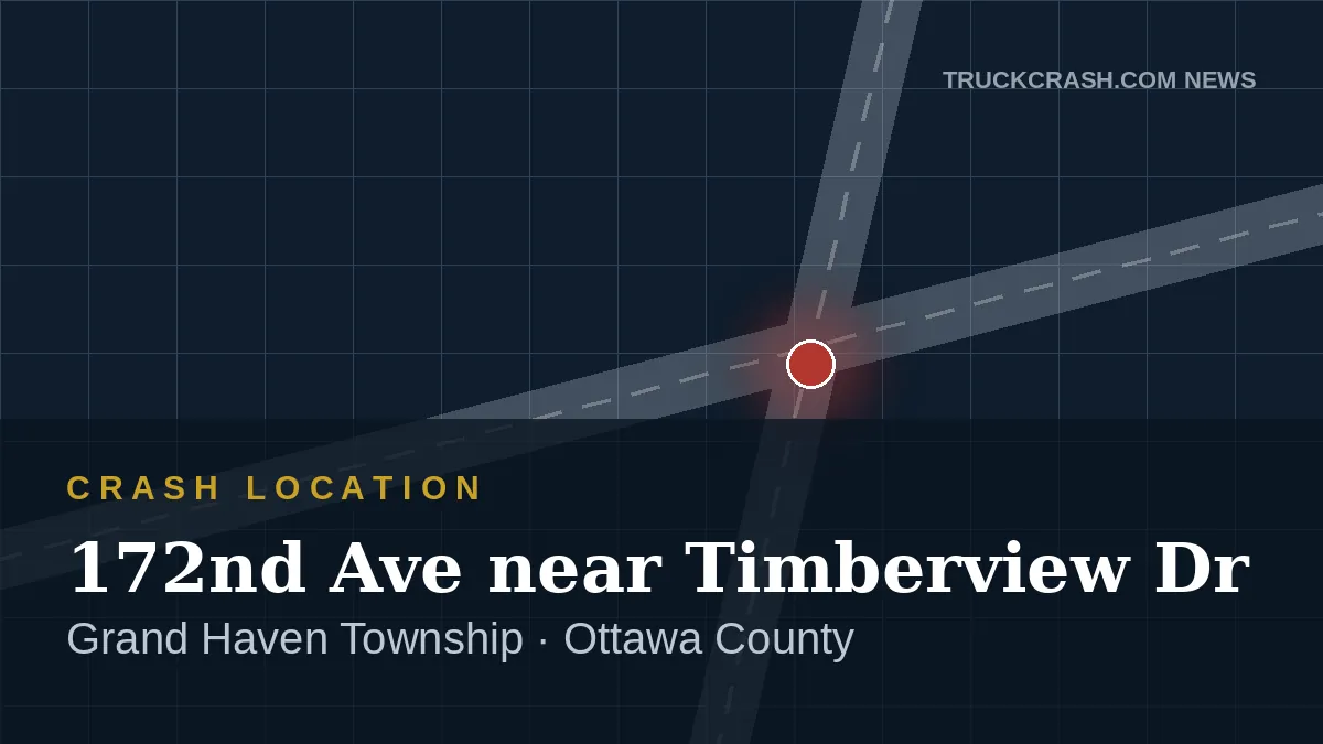 Crash location map — 172nd Avenue near Timberview Drive, Grand Haven Township