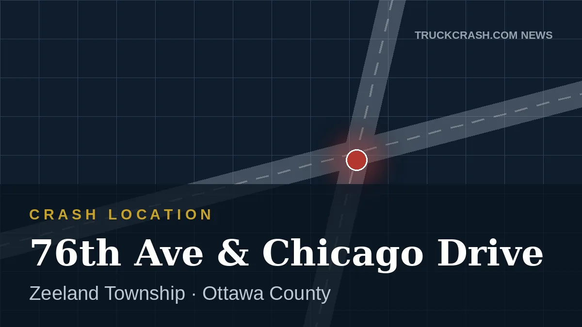 Crash location map — 76th Avenue & Chicago Drive, Zeeland Township