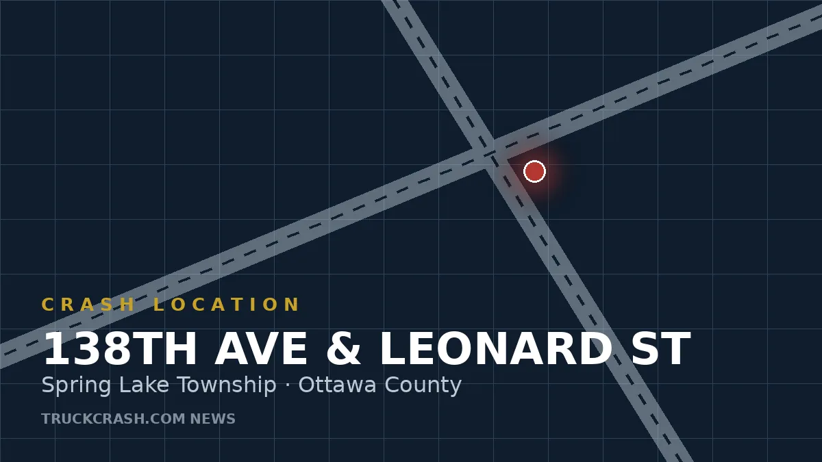 Crash location map — 138th Ave & Leonard St, Spring Lake Township