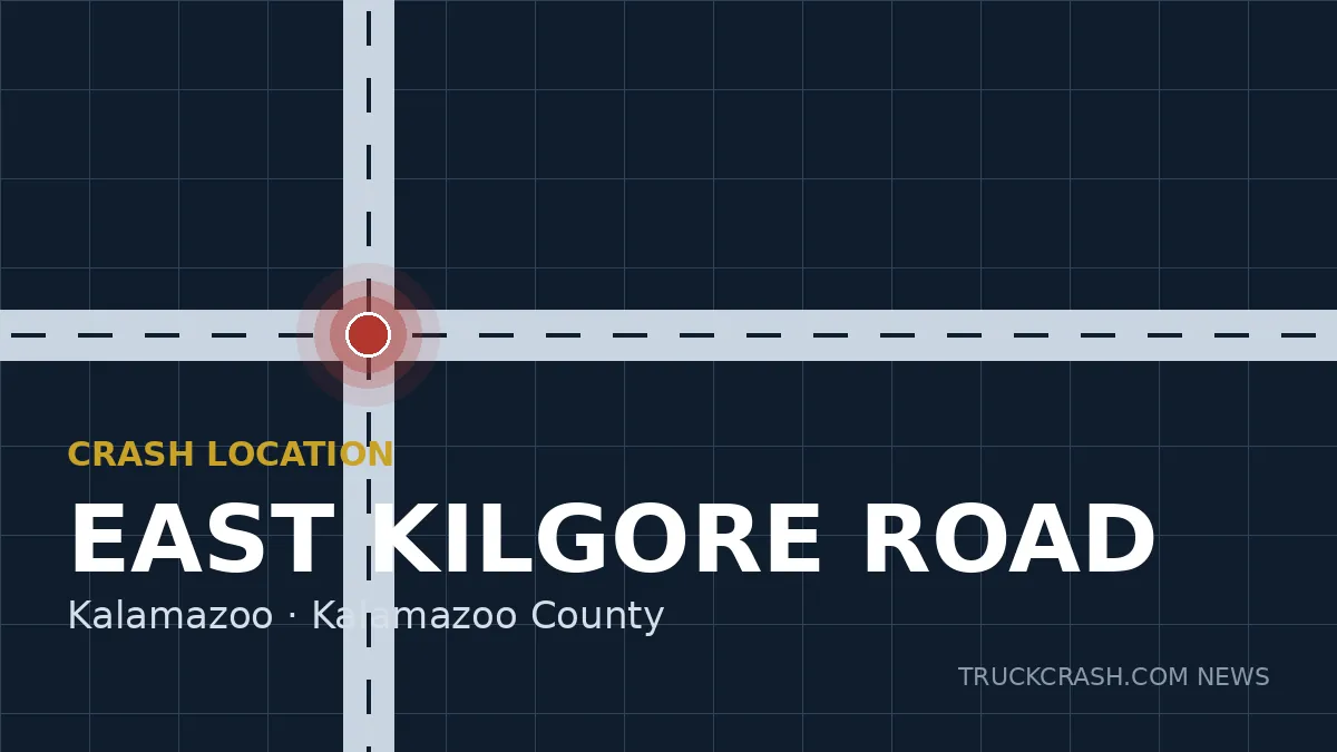 Crash location map — East Kilgore Road, Kalamazoo