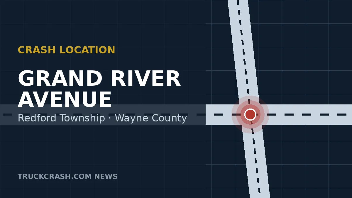 Crash location map - Grand River Avenue, Redford Township