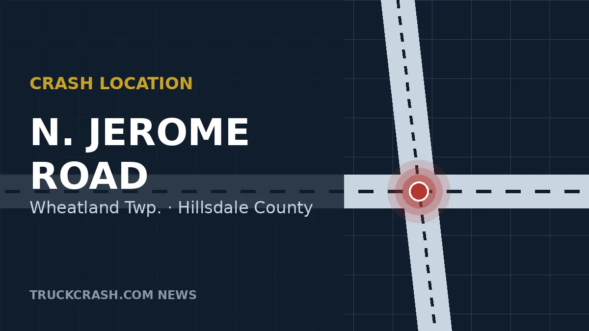 Crash location map - N. Jerome Road, Wheatland Township