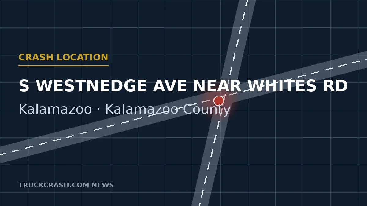 Crash location — South Westnedge Avenue near Whites Road, Kalamazoo