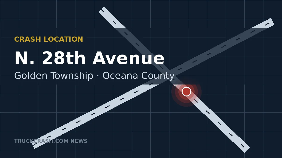 Crash location map — N. 28th Avenue, Golden Township