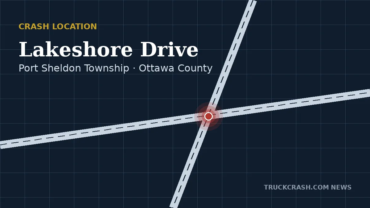 Crash location map — Lakeshore Drive, Port Sheldon Township
