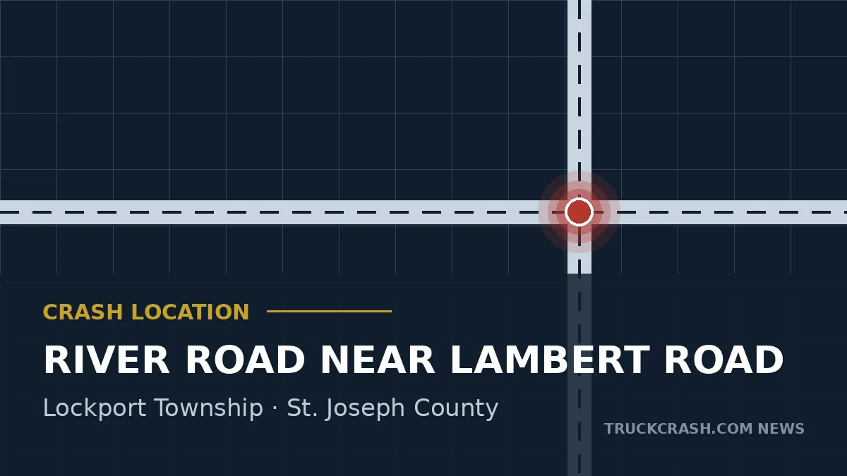 Crash location map — River Road, Lockport Township