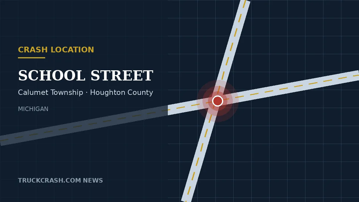 Crash location map — School Street, Calumet Township