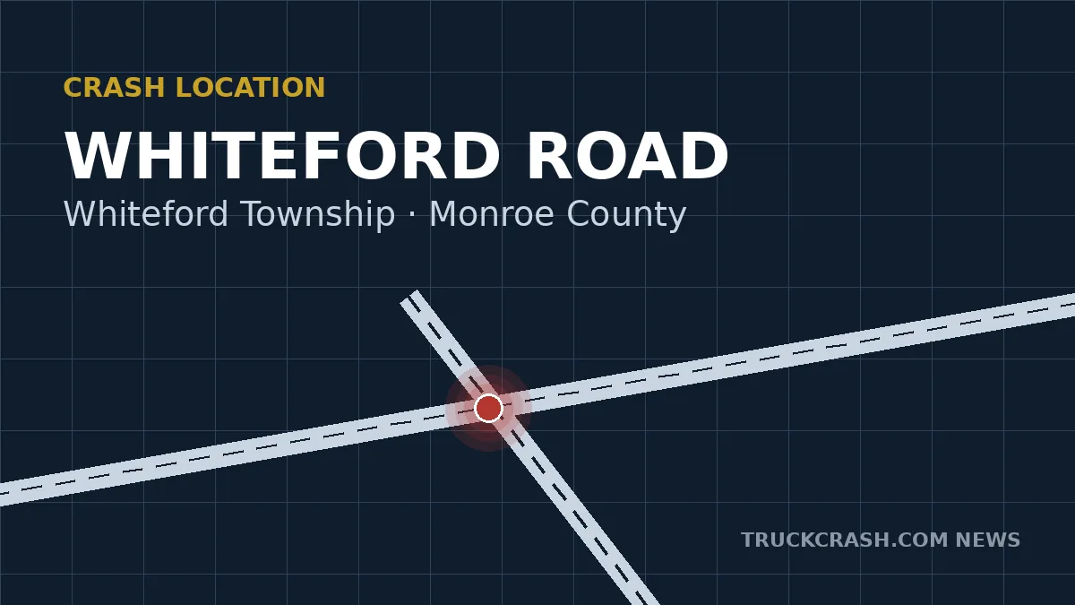 Crash location map — Whiteford Road, Whiteford Township