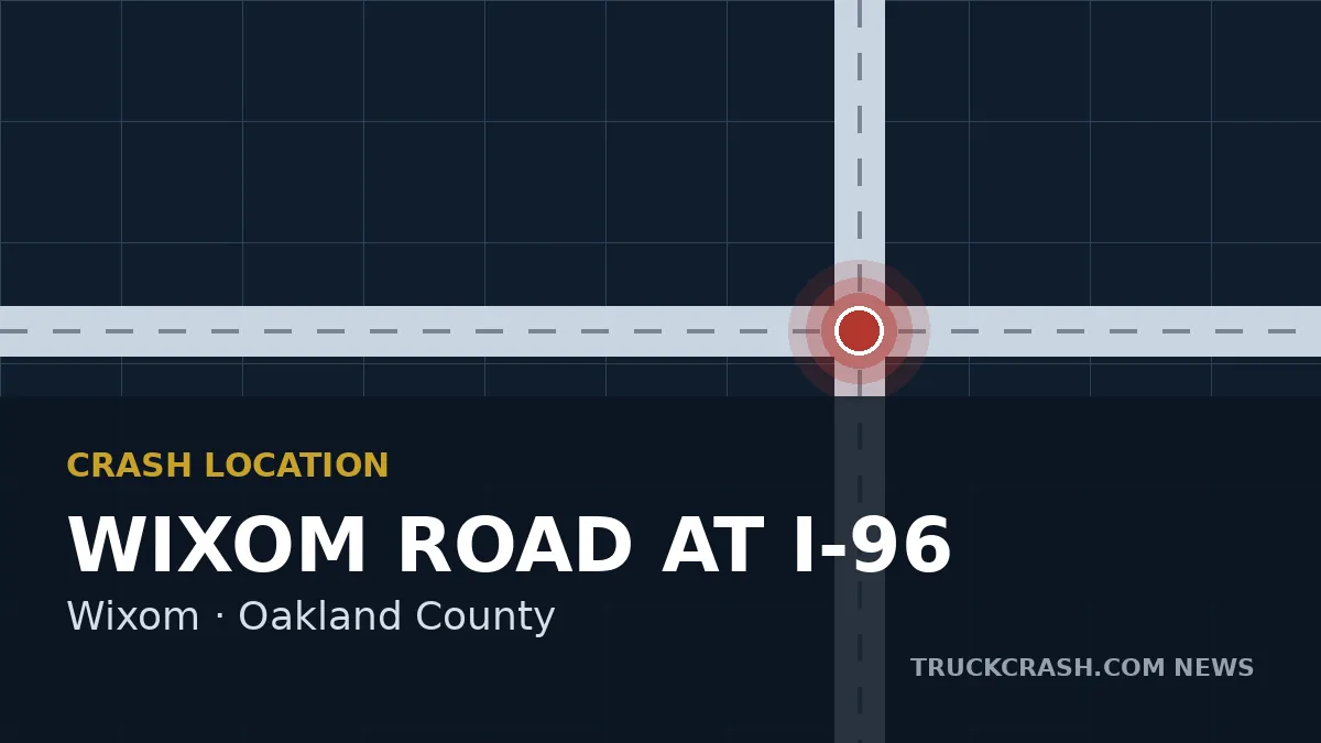 Crash location map - Wixom Road at I-96, Wixom