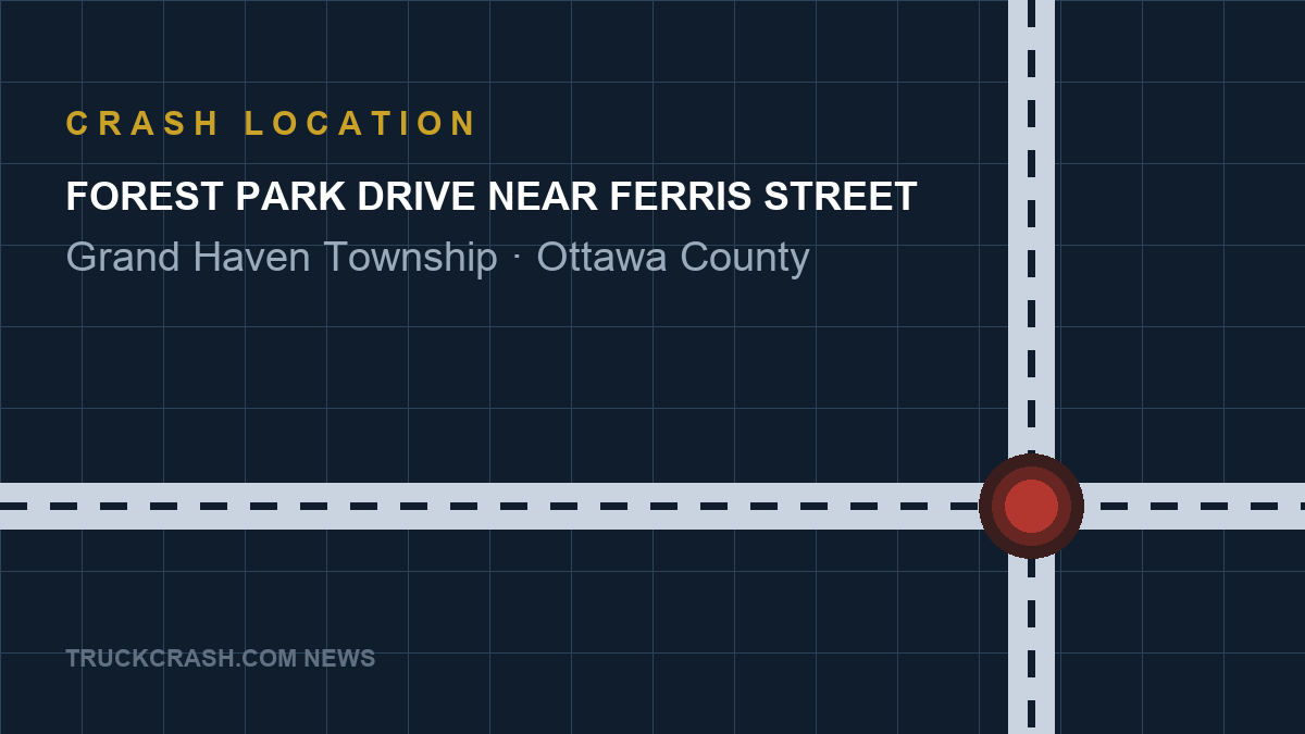 Crash location map — Forest Park Drive near Ferris Street, Grand Haven Township, Ottawa County