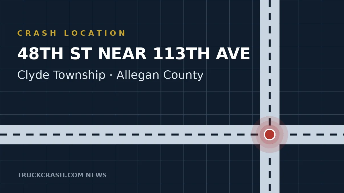 Crash location map - 48th Street near 113th Avenue, Clyde Township