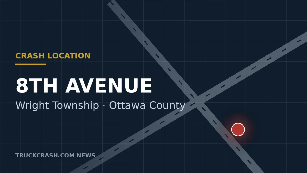 Crash location map - 8th Avenue near Garfield Street, Wright Township