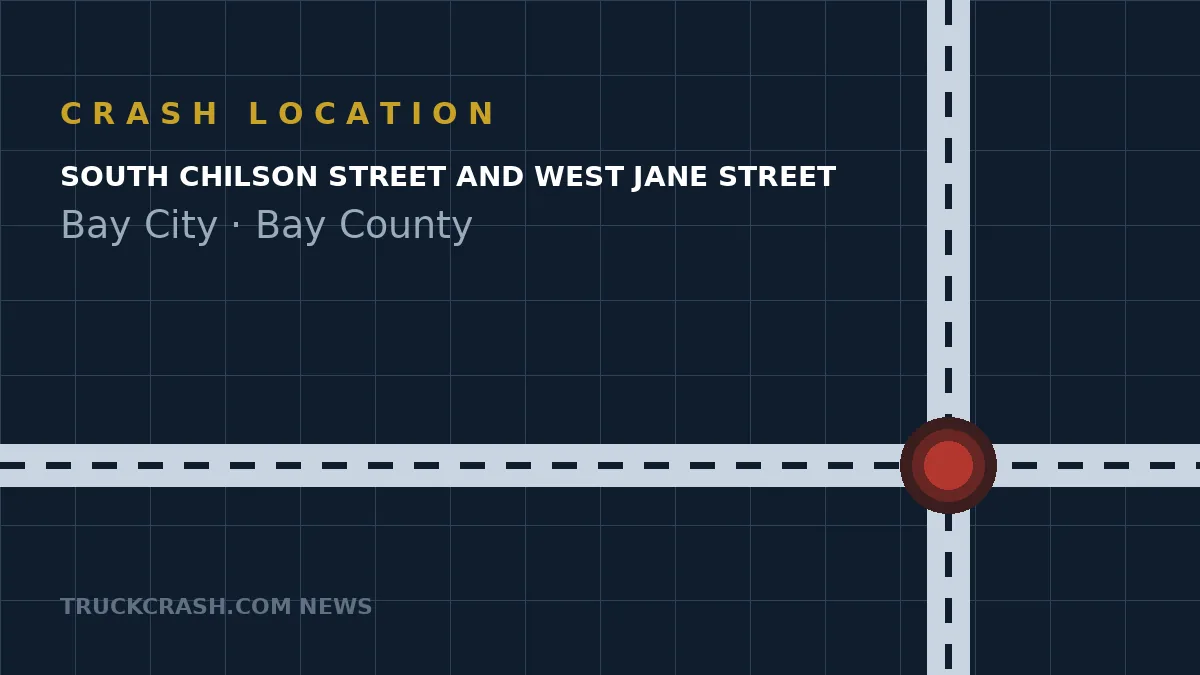 Crash location map - South Chilson Street and West Jane Street, Bay City, Bay County