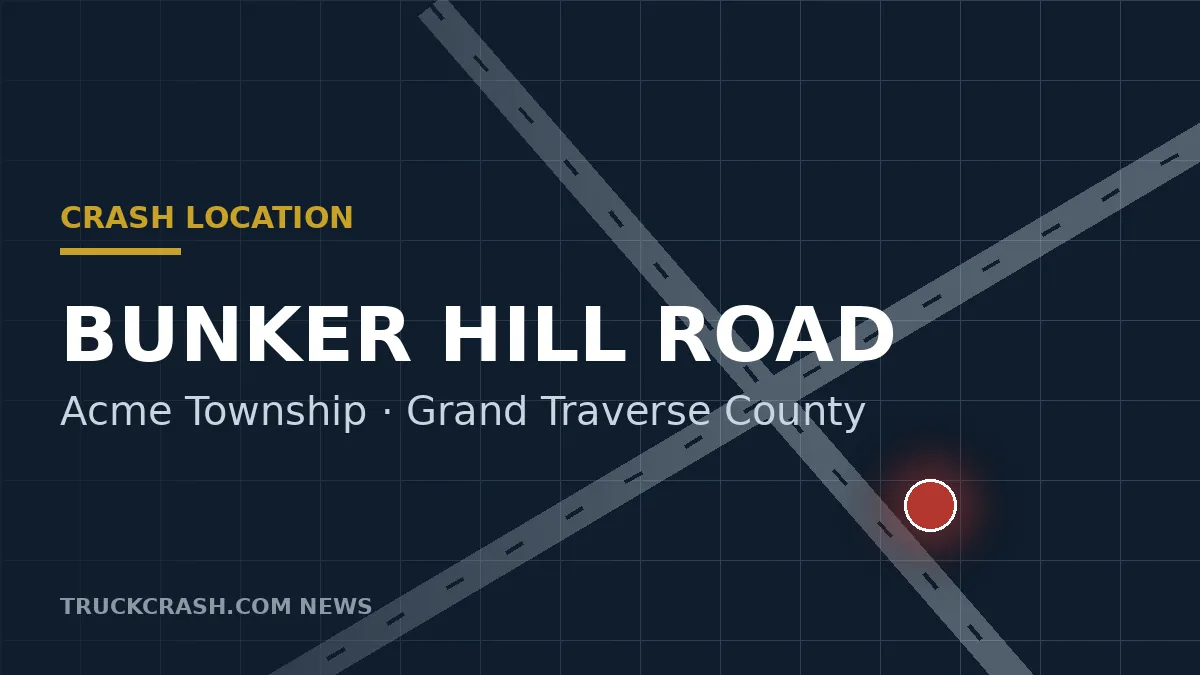 Crash location map - Bunker Hill Road, Acme Township