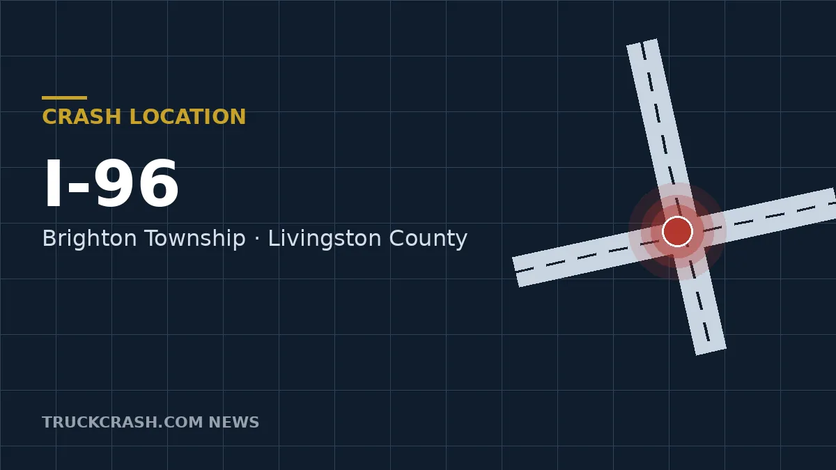 Crash location map - I-96, Brighton Township