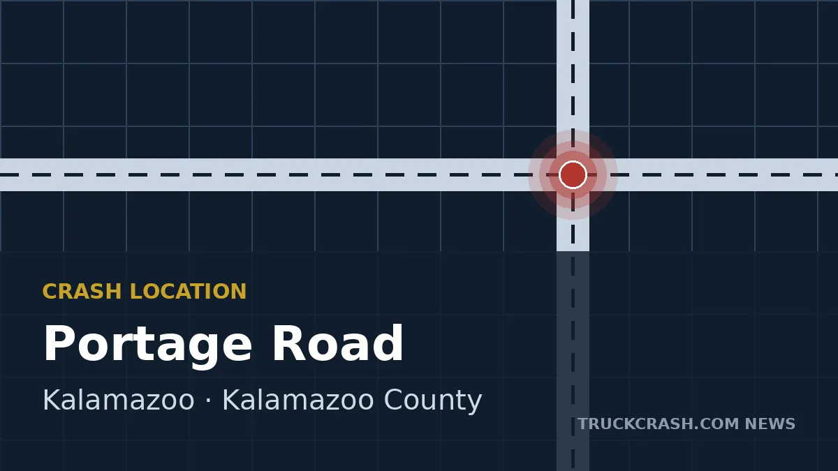 Crash location map — Portage Road, Kalamazoo