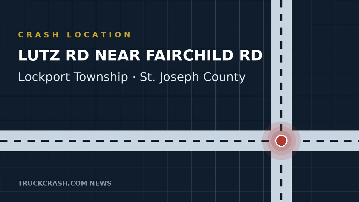 Crash location map - Lutz Road near Fairchild Road, Lockport Township