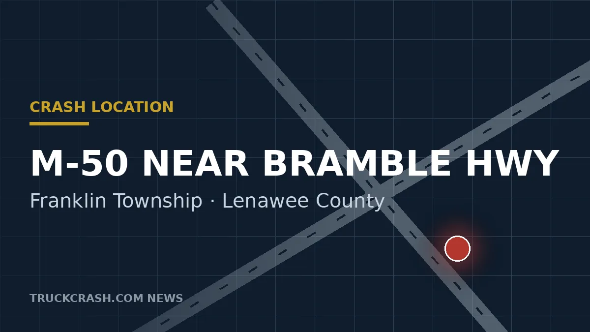 Crash location map - M-50 near Bramble Highway, Franklin Township