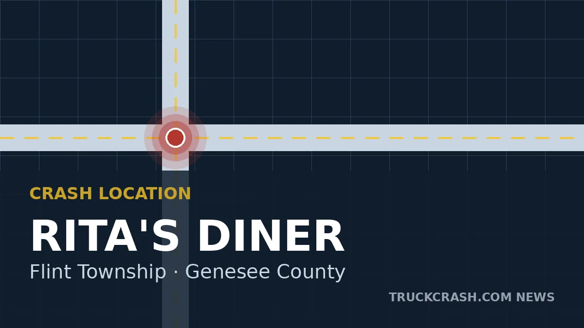 Crash location map — Rita's Diner, Flint Township