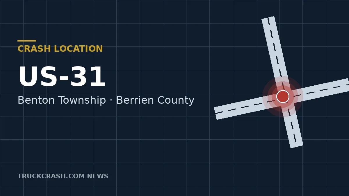 Crash location map - US-31, Benton Township