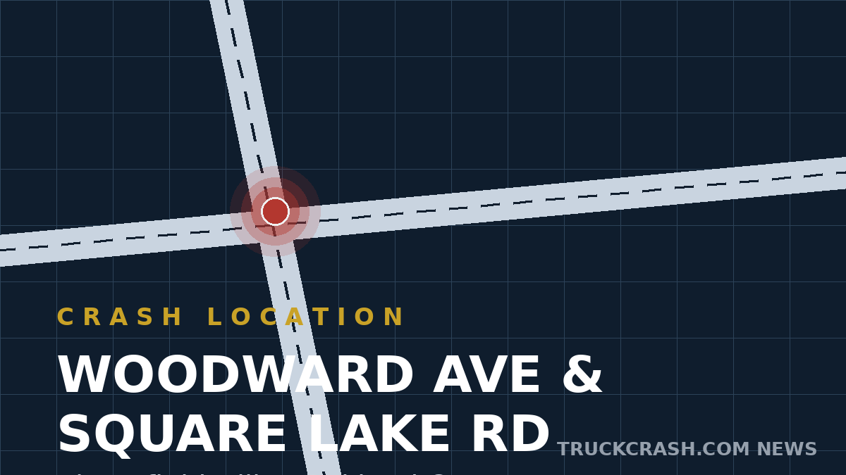 Approximate crash location map